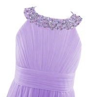 4-16 Robe en mousseline de soie sans manches Robe de fille à fleurs Princesse Pageant Mariage Demoiselle d'honneur Fête d'anniversaire Robe Photo de vacances