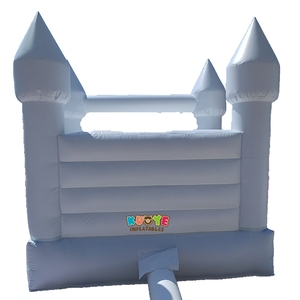 Fiesta de PVC comercial pequeña casa de rebote blanca pequeña boda castillo hinchable blanco Castillo de salto blanco inflable para la venta - Product Image 4
