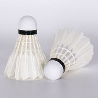 Balle de badminton professionnelle durable NO.7 pour tournoi, classe B premium, plumes de canard, 2 couches, liège écologique, haute élasticité, fabrication usine