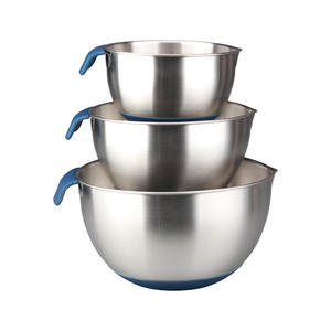 Juego de Tazones Profesionales para Mezclar con Ralladores Intercambiables, Tazones Metálicos Apilables con Asas de Silicona y Tapas - Product Image 2