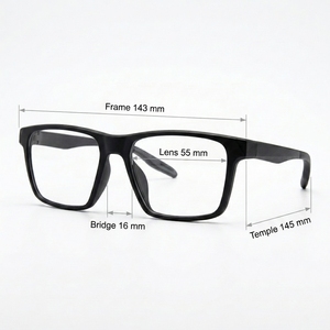 <span class=keywords><strong>Montatura</strong></span> Ottica Fashion <span class=keywords><strong>Wayfarer</strong></span> per Uomo e Donna, Comoda per Studio, Lavoro Remoto e Utilizzo dello Schermo, Resistente K502-05 Pronta per la Spedizione - Product Image 3