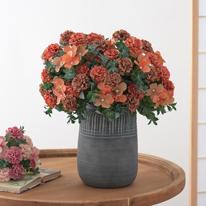 <span class=keywords><strong>Bouquet</strong></span> di rose di ortensia di crisantemo di fiori artificiali di vendita caldo per oggetti di scena di decorazione di fiori da sposa di nozze - Product Image 3