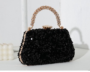 New Fashion Women's Evening Clutch Bag Square <strong>Sequin</strong> Chain Strap Magnetic Closure <strong>Handbag</strong> - Product Image 4