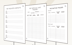 Agenda journalier pour animaux de compagnie en couverture rigide A5, reliure cousue pour les soins des chats et des chiens - Product Image 6