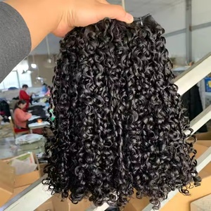 Haut de gamme 12A Grade Fumi Hair <span class=keywords><strong>Super</strong></span> Double Drawn Virgin Cuticule Aligné Bundles de Cheveux Péruviens Fumi Pixie Curl Couleur Naturelle - Product Image 3