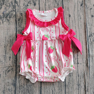 RTS Trendyism Boutique - Mono de Pascua para Bebés Niñas con Estampado de Conejitos Azules, Algodón Orgánico Suave y Spandex, Venta al por Mayor para Niños - Product Image 1