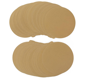 Disponibilidad Local en EE. UU., Envío Gratuito, Discos de Lijado PSA Dorados de 6 Pulgadas, 50 Unidades, Grano 400, Discos de Papel de Lija Adhesivos para Acabado Fino - Product Image 1