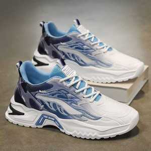 Chaussures décontractées pour hommes, style skate et course, avec maille respirante, semelle épaisse en EVA, chaussures de papa pour la marche - Product Image 2