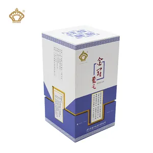 Custom Logo Printed Rigid Cardboard Lid And Base Box Packaging Luxury Gift Champagne Wine Gift Box Satin Insert