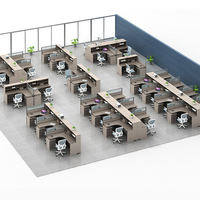 Bureau de personnel de bureau, simple, moderne, modulaire, écologique, avec rangement, cloison, bureau informatique, mobilier de bureau