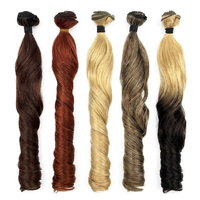 Extensions de Cheveux Synthétiques Ondulés de Qualité Usine, 18 Pouces, 100g, Boucles Spirales, Cheveux Ondulés Soyeux, Style French Curl