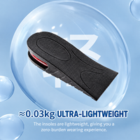 Semelles rehausseuses de hauteur 2 paires 3-9 cm, coussinets de talon amovibles à coussin d'air absorbant les chocs pour hommes et femmes