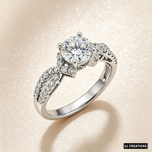 Personnalisé S925 | 10K | 14K | Bague de mariage en or massif 18 carats avec diamant de laboratoire de 1,00 carat certifié IGI, qualité VVS-VS, finition rhodium, idéale pour les fêtes - Product Image 4