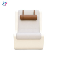 Chaises longues d'extérieur en fibre de verre personnalisables, design moderne, durables, écologiques, mobilier de luxe rembourré pour la plage et la piscine
