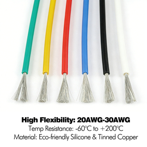 다채로운 색상의 300V 16-30 게이지 유연 실리콘 절연 전선 키트, 낮은 MOQ로 즉시 배송 가능 - Product Image 2