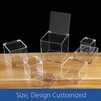 Boîte en acrylique transparente sur mesure, directement de l'usine, pour l'affichage de souvenirs alimentaires en détail, fabricant de boîtes de rangement en acrylique OEM ODM