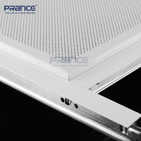Plafond suspendu PRANCE en alliage d'aluminium moderne perforé, ignifuge, insonorisé, imperméable, avec revêtement en poudre
