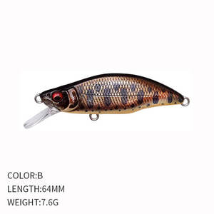 Leurre de pêche Minnow personnalisé 64mm/7.6g, Wobbler artificiel, Swimbait, Leurre coulant pour Bass et Truite, Pesca - Product Image 6