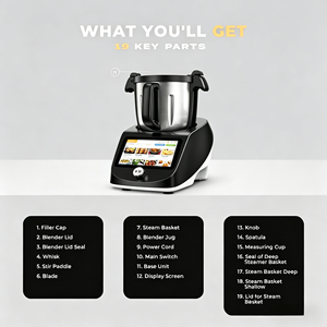 <span class=keywords><strong>Robot</strong></span> Cuiseur Multifonctionnel de Comptoir TFT Tactile 7 Pouces avec Capacité de 3,5 Litres pour Soupes, Smoothies et Shakes – Idéal pour la Maison - Product Image 5