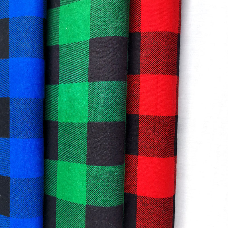 Baffalo проверка фланелевая ткань рубашечная ткань хлопок реактивная печать конкурентоспособная цена от фабрики Китая