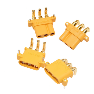 Connecteur d'alimentation compact Amass MR30PW-M/F série en laiton à montage horizontal sur circuit imprimé, module d'entrée 3 broches mâle-femelle, paire pour câblage de drone - Product Image 1