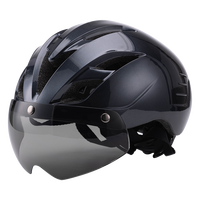 Casque de vélo avec feu arrière LED, casque de vélo adulte avec visière magnétique, casque de cyclisme en PC moulé sous pression, vente en gros OEM