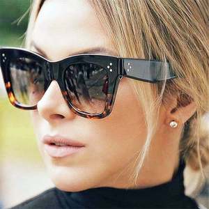 Lunettes de soleil œil de chat vintage classiques dégradées UV400 surdimensionnées pour femmes, vente en gros 2021 - Product Image 2