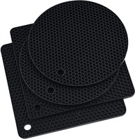 Sous-plats en silicone de qualité supérieure, épais, résistants à la chaleur et durables, avec maniques de four, sous-plats pour casseroles chaudes en silicone, coussinets en silicone
