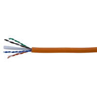 Câble Ethernet Cat 6 non blindé à paires torsadées (UTP) 4 paires 23 AWG Câble réseau Cat6 CMR CCA Cuivre Gris 1000 pieds