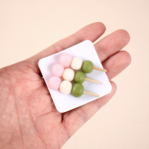 จานขนมจำลองทรงสี่เหลี่ยม, จานขนมหวานมินิไส้น้ำตาลทรายแดง, ขนมหวานผลไม้ไส้เผือก, ของเล่นอาหารสำหรับบ้านเด็กเล่น - Product Image 4
