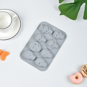 3D sọ Silicone khuôn mẫu 8 khoang skulll theo chủ đề nướng khuôn khay DIY Baking công cụ cho sô cô la bánh món tráng miệng kẹo Mousse xà phòng - Product Image 5