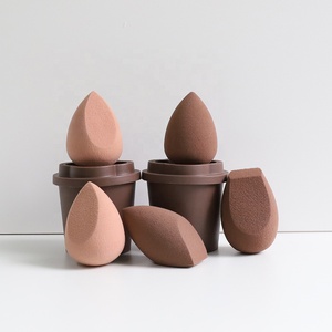 Pinkz 2025 Meilleure Vente Éponge de Maquillage Solide Marron Personnalisée Sans Latex en Polyuréthane Hydrophile pour Cosmétiques et Beauté - Product Image 6