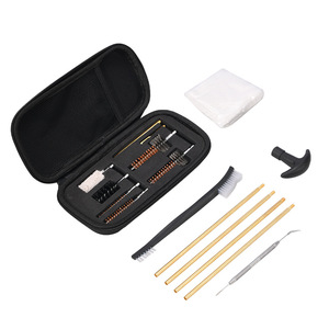 Kit de limpieza de armas con cepillos y varillas para mantenimiento de cañones AR15 AK47, alambre de cobre, cerdas, mango de plástico, color negro - Product Image 1