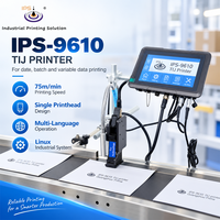 Machine de codage à jet d'encre TIJ IPS-9610, impression 300 DPI, vitesse 75 m/min, solution d'impression de codes-barres, codes QR et dates