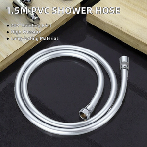 Usine en gros 1.5 mètres PVC tuyau de douche haute pression épaissi 360 degrés Joint universel rotatif <span class=keywords><strong>flexible</strong></span> tuyau de douche - Product Image 3