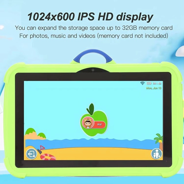 New Kids Tablet Tablets Quad-Core Kids Learning Educational WIFI Tablet for Children with Games