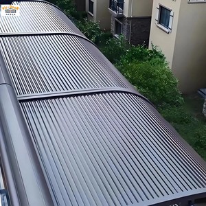 Điện tán có thể thu vào mái hiên phòng mặt trời phòng kính cách nhiệt Kem chống nắng hợp kim nhôm cán màn trập Con lăn mù - Product Image 3