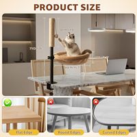 360 °   Hamac pour chat rotatif et réglable pour la maison et le bureau avec étagère amovible pour lit de chat doux et confortable