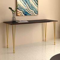 Pieds de table basse en fer noir thermolaqué durables, personnalisables pour chambre, hôpital, salon, appartement