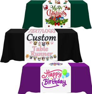 Custom <strong>Table</strong> <strong>Runner</strong>, Customize Tablecloths with Business Logos or Your Text And, Personalize DIY the Tablecloth with Your Image - Product Image 6