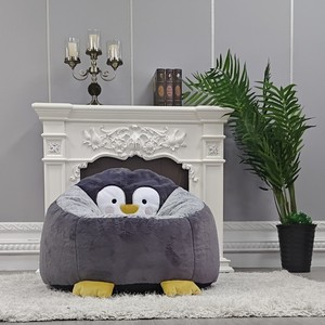 Anak-anak lucu hewan premium katun murni Penguin PV Plush kursi Beanbag anak-anak kacang tas kursi bayi - Product Image 3