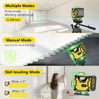 Niveau 360 auto-nivelant, 16 lignes 4*360 ° niveaux de mode d'impulsion verte pour la construction suspendue de photo de mur de carrelage de sol