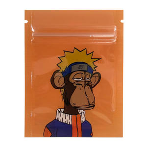 Bolsa de dulces de dibujos animados mixtos de mono 1g impresa personalizada embalaje de bolsa ziplock con sello de tres lados - Product Image 4