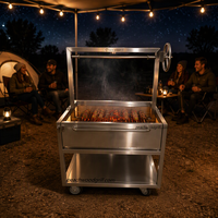 Grill Santamaria commercial / Grill argentin Parrilla Asado / Grill Gaucho YGST1000 / Barbecue au charbon Brasero