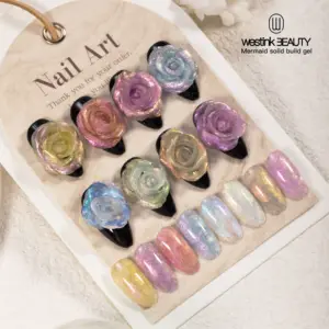 Westink Wholesale Gel Polish Mermaid Solid Build Gel 24 Colors Nail Extension Custom Nail Gel Long Lasting