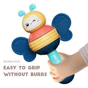 <span class=keywords><strong>Hochet</strong></span> musical éducatif pour bébé en forme d'abeille, en plastique écologique, <span class=keywords><strong>lumineux</strong></span> et sonore, pour le développement, à agiter à la main - Product Image 3