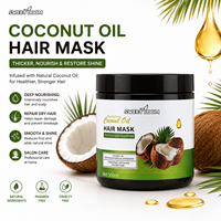 Ensemble capillaire sans sulfate ni parabène, 4 pièces, soin capillaire à l'huile de noix de coco naturelle pour cuir chevelu sensible