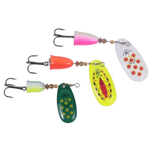 <span class=keywords><strong>Leurre</strong></span> de pêche en métal imprimé Hessen 10g Spinner Bait Appât artificiel dur Hameçon triple Tackle de pêche pour brochet - Product Image 1