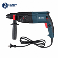 Marteau perforateur électrique LONSLEY, marteau rotatif de qualité industrielle, durable, pour la maçonnerie, le béton, le perçage des murs en briques, alimenté par une source d'alimentation