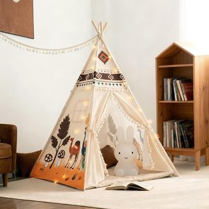 Tienda de Campaña Infantil de Lona de Algodón con Diseño de Camello del Desierto, <span class=keywords><strong>Tipi</strong></span> <span class=keywords><strong>para</strong></span> Jugar en Interiores <span class=keywords><strong>para</strong></span> <span class=keywords><strong>Niñas</strong></span> y Niños - Product Image 1